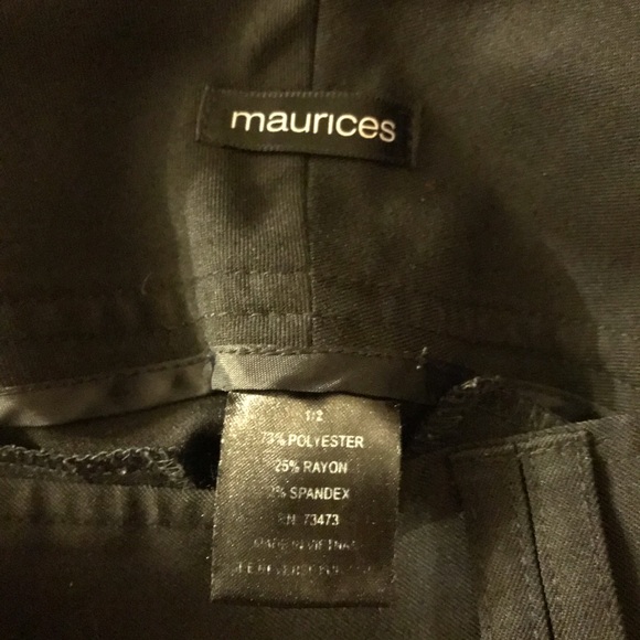 Maurices Black Straight Leg Trouser Work Pants, EUC, 1/2 - Picture 5 of 13